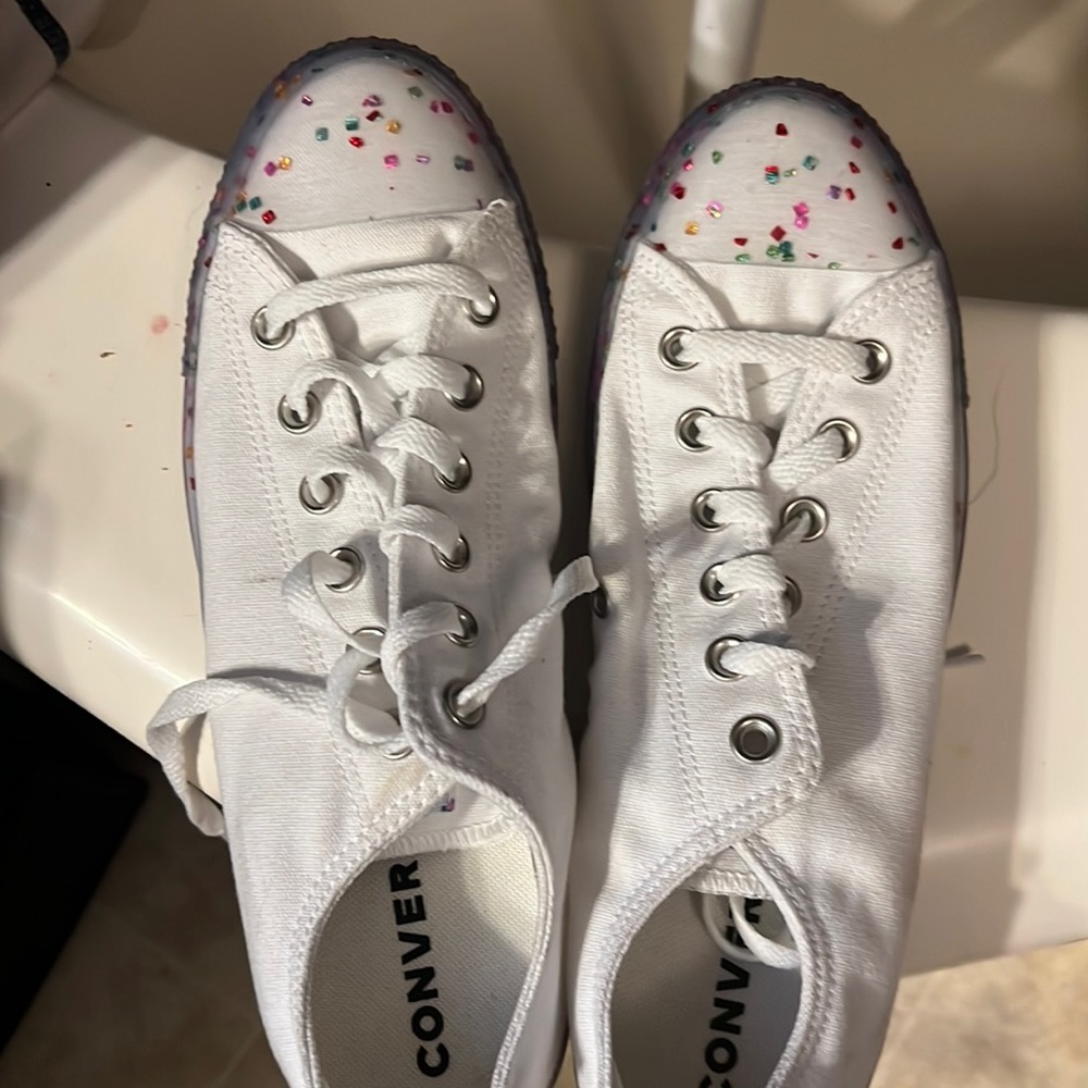 Brand new never worn glitter confetti Converse sneakers